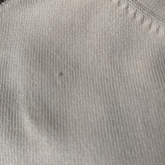 Ann Taylor silk blend embroidered silk lined cream cardigan hook/eye close EUC - Picture 7 of 10